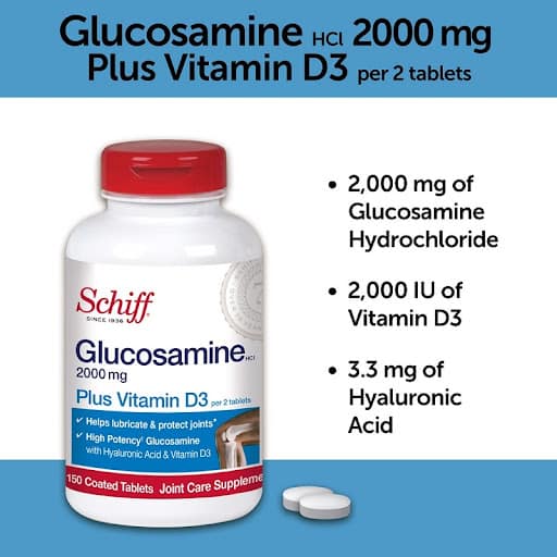 Thành phần Schiff Glucosamine 2000mg hộp 150 viên